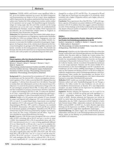 Zeitschrift für Rheumatologie – Supplement 1 - Deutsche ...