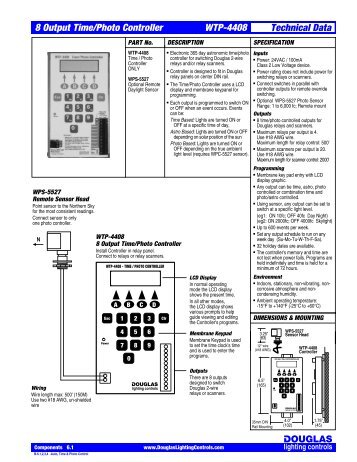 8 Output Time/Photo Controller WTP-4408 - Douglas Lighting Control