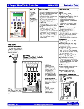 Time/Photo Controller and Remote Sensor - Douglas Lighting Control