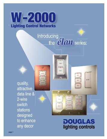 Ã©lan Switches Color Brochure - Douglas Lighting Control