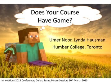 Does Your Course Have Game?