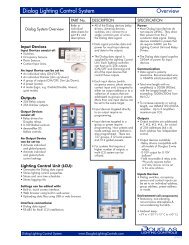 Dialog Lighting Control System Overview