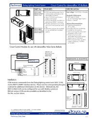 Technical Data - Douglas Lighting Control