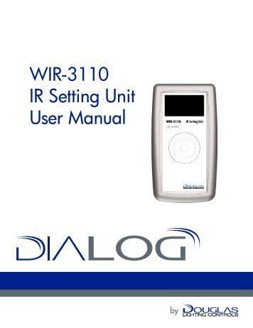 WIR-3110 IR Setting Unit User Manual