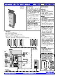 System Overview Data - Douglas Lighting Control