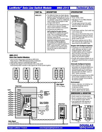 WNS-2313 Data Line Switches - Douglas Lighting Control