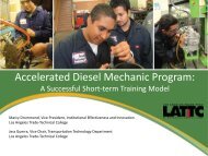 Accelerated Diesel Mechanic Program