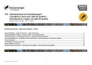 319 Chaudières à bois avec label de qualité - Energie-bois Suisse