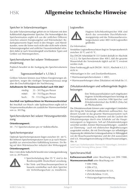 Standardschemen - Solarschmidt