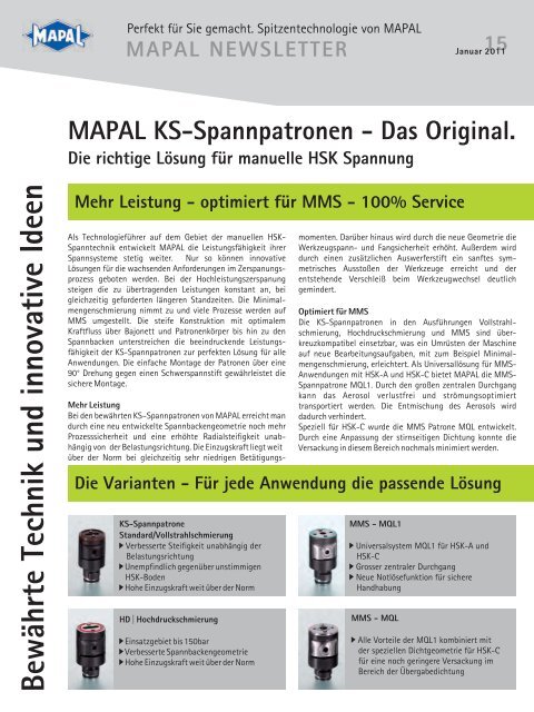 MAPAL KS-Spannpatronen