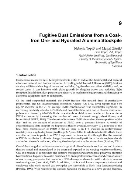 AIR POLLUTION – MONITORING MODELLING AND HEALTH