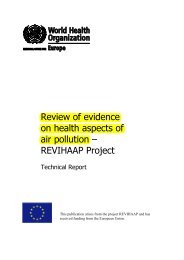 Review of evidence on health aspects of air pollution – REVIHAAP Project