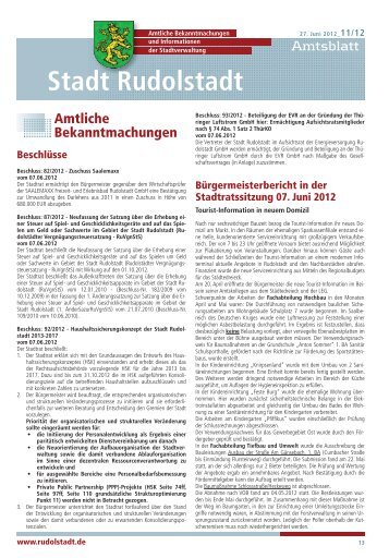 Amtsblatt - Rudolstadt