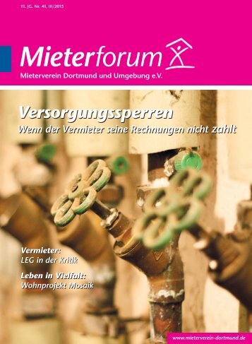 Mieterforum Dortmund - Ausgabe III/2015 (Nr. 41)