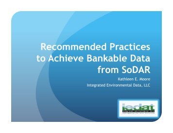 Recommended Practices to Achieve Bankable Data from SoDAR