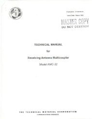 Technical Manual for MF/HF Receiving Antenna Multicoupler Model ...