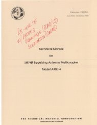 Technical Manual for MF/HF Receiving Antenna Multicoupler Model ...