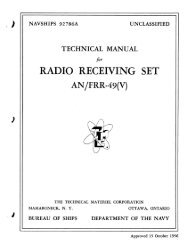 Technical Manual for Radio Receiving Set AN/FRR-49(V) - VIR History