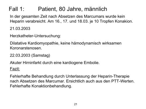 Überbrückung der oralen Antikoagulanzienbehandlung bei ...