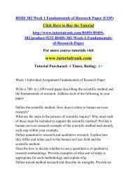 BSHS 382 Week 1 Fundamentals of Research Paper (UOP)/TutorialRank