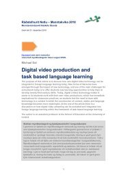 Digital video production and task based language learning