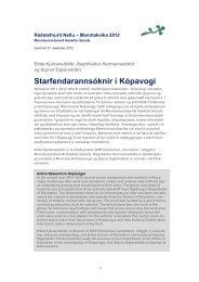 Starfendarannsóknir í Kópavogi - Netla - Háskóli Íslands