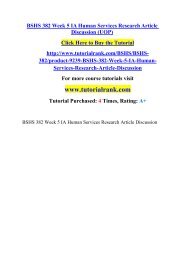 BSHS 382 Week 5 IA Human Services Research Article Discussion (UOP)/TutorialRank
