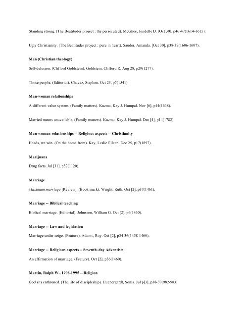 Adventist Review -- Author Index 2003 v180 Jul-Dec