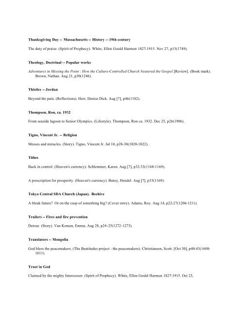 Adventist Review -- Author Index 2003 v180 Jul-Dec