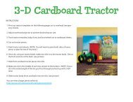 3-D Cardboard Tractor