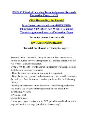 evaluation on research paper evaluation on research paper