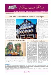 200 Jahre Feinkosthaus J. Gaiser in Göppingen - Gourmet-classic