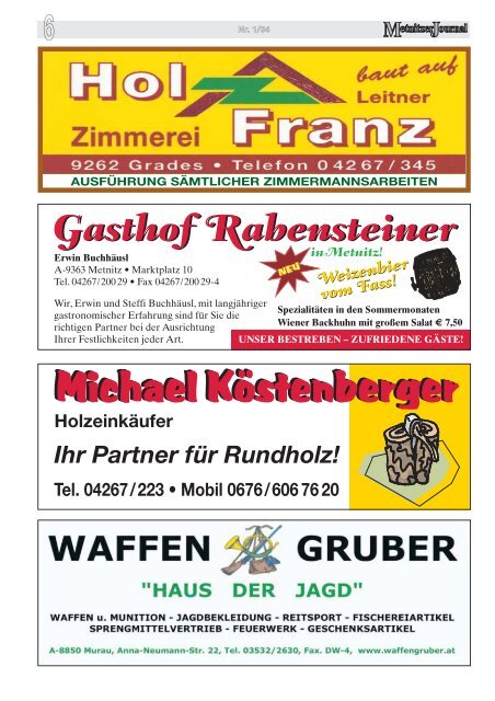 INFORMATIONEN KLEINANZEIGEN I N S E R A T E Fastentuch der ...