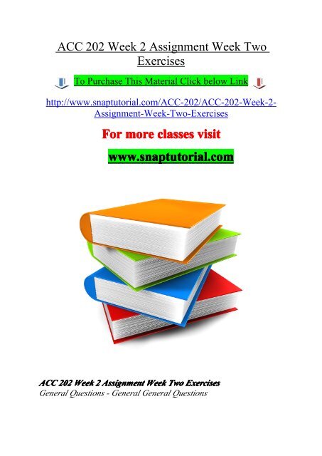 Acc 202 Week 2 Assignment Week Two Exercises Pdf Acc 202 Week 2 Assignment Week Two Exercises Pdf
