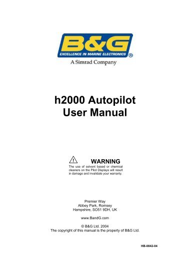 h2000 Autopilot User Manual