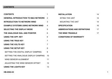 Network Wind User Manual - B&G