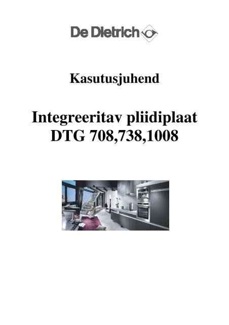 Integreeritav pliidiplaat DTG 708,738,1008