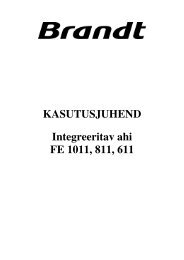 KASUTUSJUHEND Integreeritav ahi FE 1011 811 611