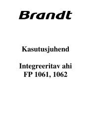 Kasutusjuhend Integreeritav ahi FP 1061 1062