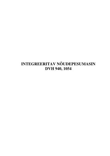 INTEGREERITAV NÕUDEPESUMASIN DVH 940 1054