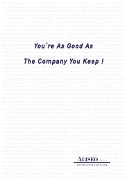You're As Good As The Company You Keep ! - Aliseo GmbH Germany
