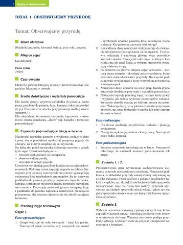 Pobierz scenariusz zajÄÄ terenowych - Nowa Era