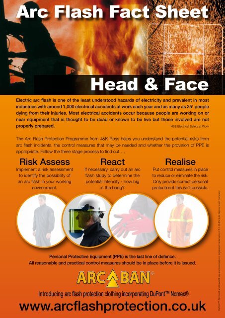 Arc Flash Worksheet.pdf Arc Flash Fact Sheet Head & Face