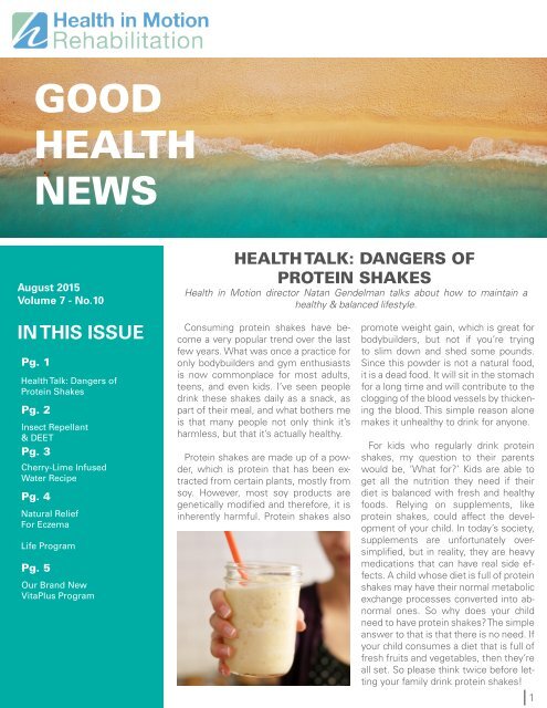 Good Health News - August 2015