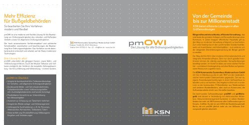 Produktflyer pmOWI - KSN