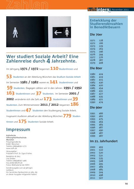 KSFH extra 40 Jahre.indd - Katholische Stiftungsfachhochschule ...