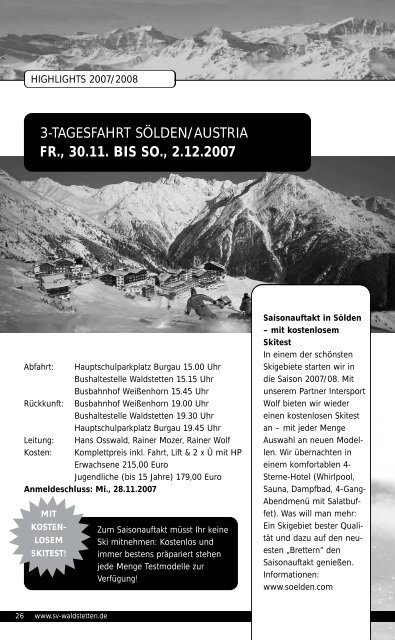 programm winter 2007/08 programm winter 2007/08 - SC-Burgau