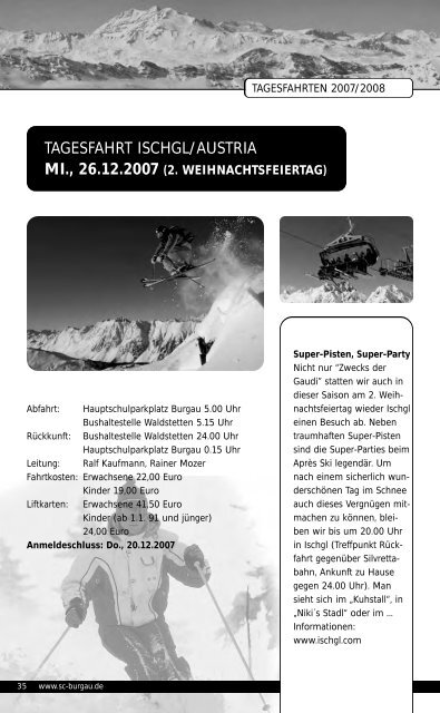 programm winter 2007/08 programm winter 2007/08 - SC-Burgau