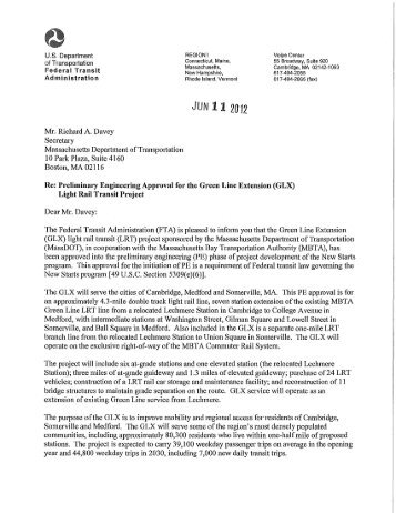 Preliminary Engineering Approval Letter â June 11, 2012