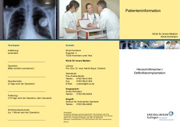 Herzschrittmacher-/ Defibrillatorimplantation (Flyer/PDF)